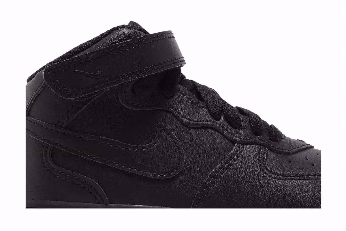 Nike Air Force 1 Mid LE TD Triple Black, view 3