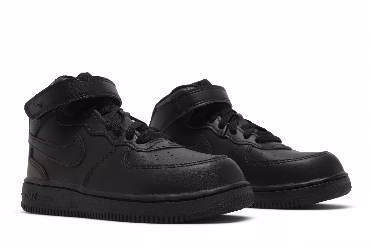 Nike Air Force 1 Mid LE TD Triple Black, view 9