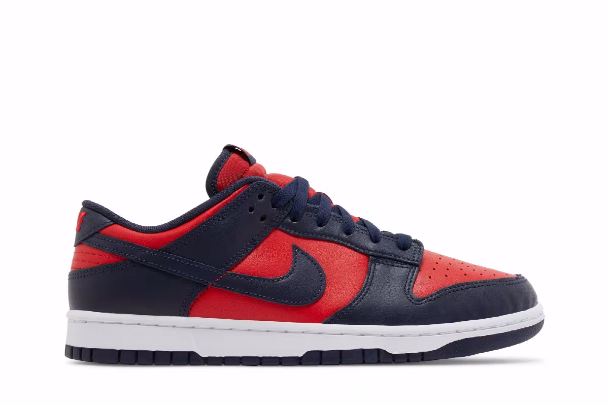Nike Dunk Low Navy Red 2024, view 2