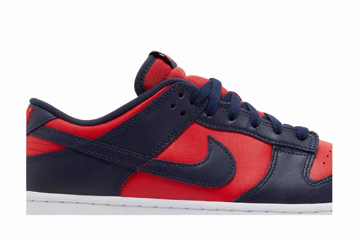 Nike Dunk Low Navy Red 2024, view 3