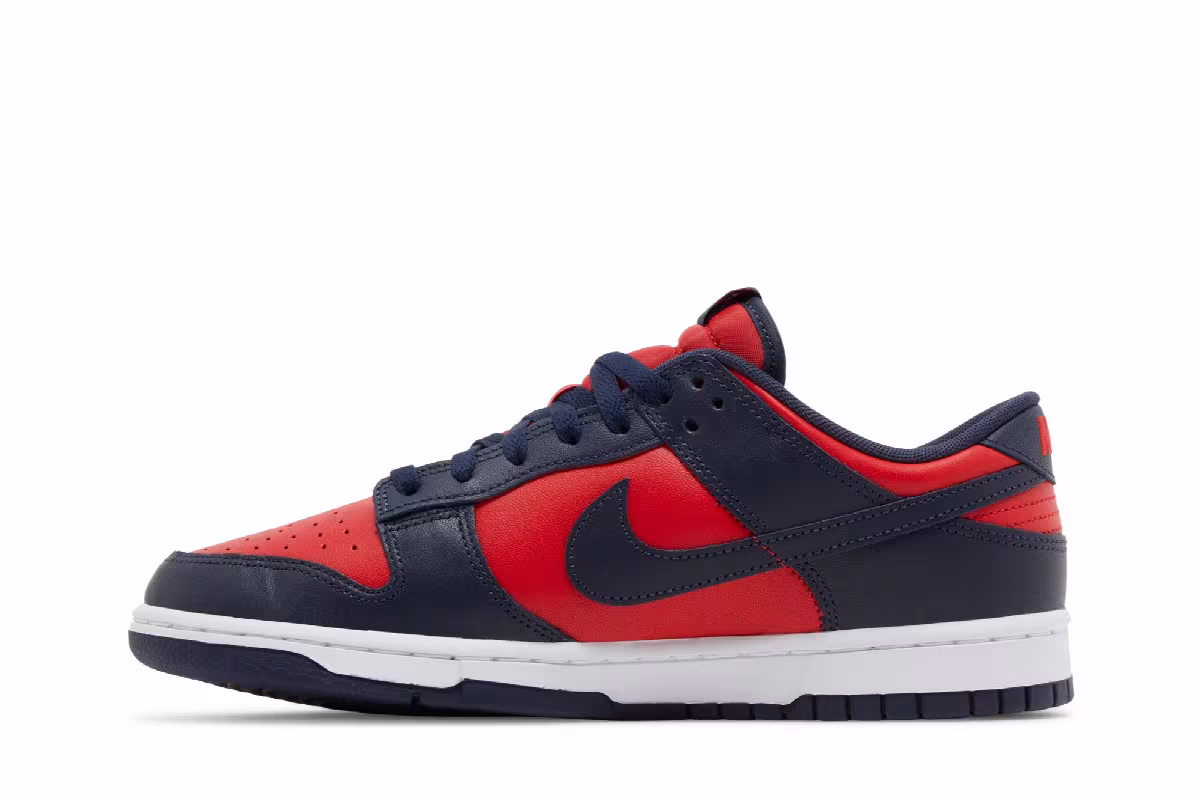 Nike Dunk Low Navy Red 2024, view 4