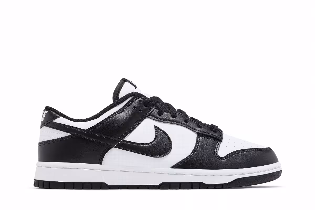 Nike Dunk Low Black White 2025, view 2