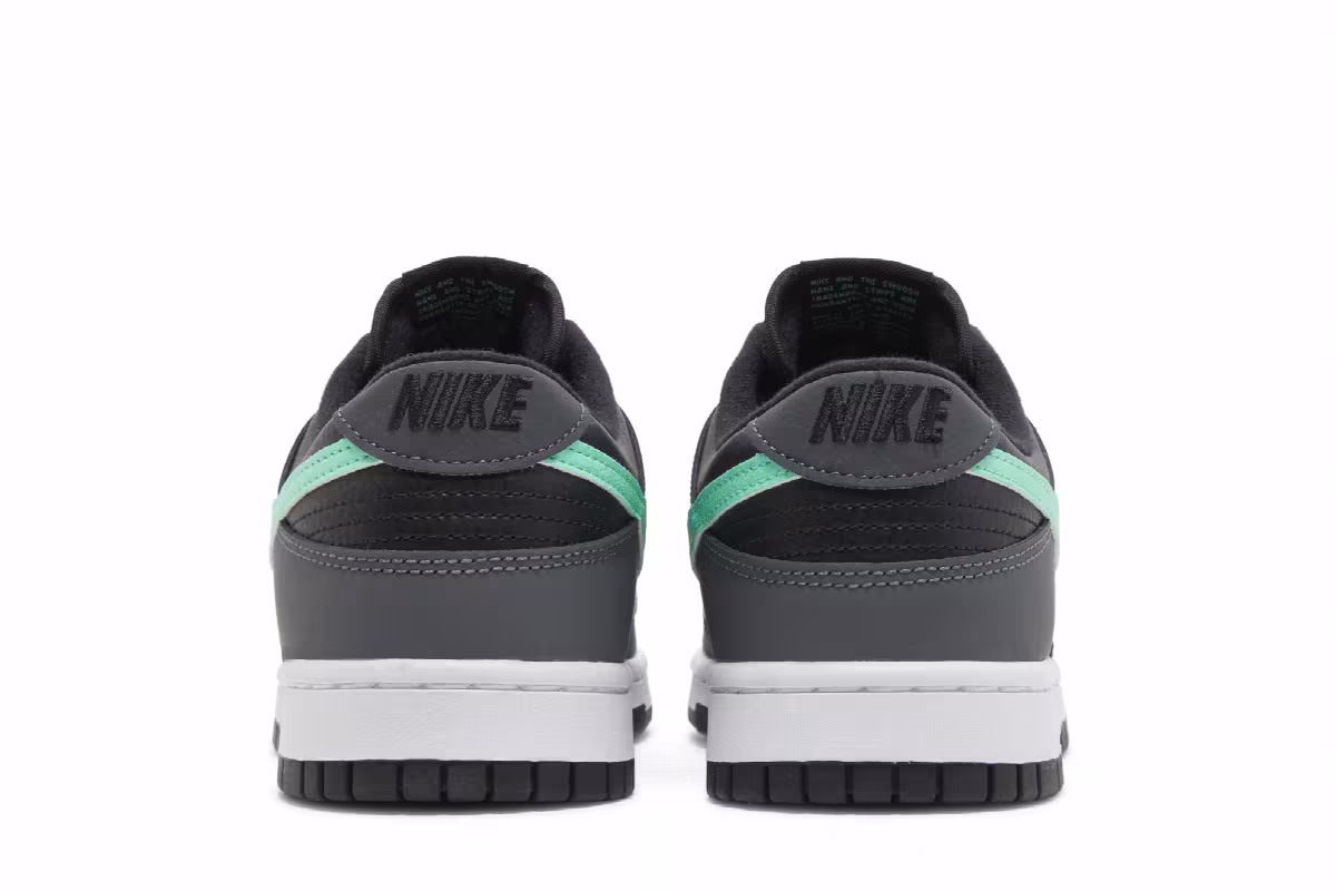 Nike Dunk Low Black Green Glow, view 7