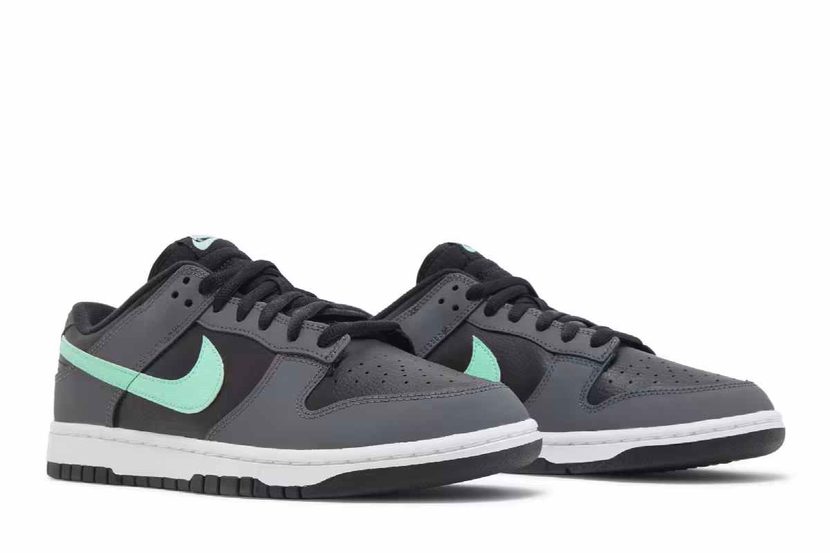 Nike Dunk Low Black Green Glow, view 9