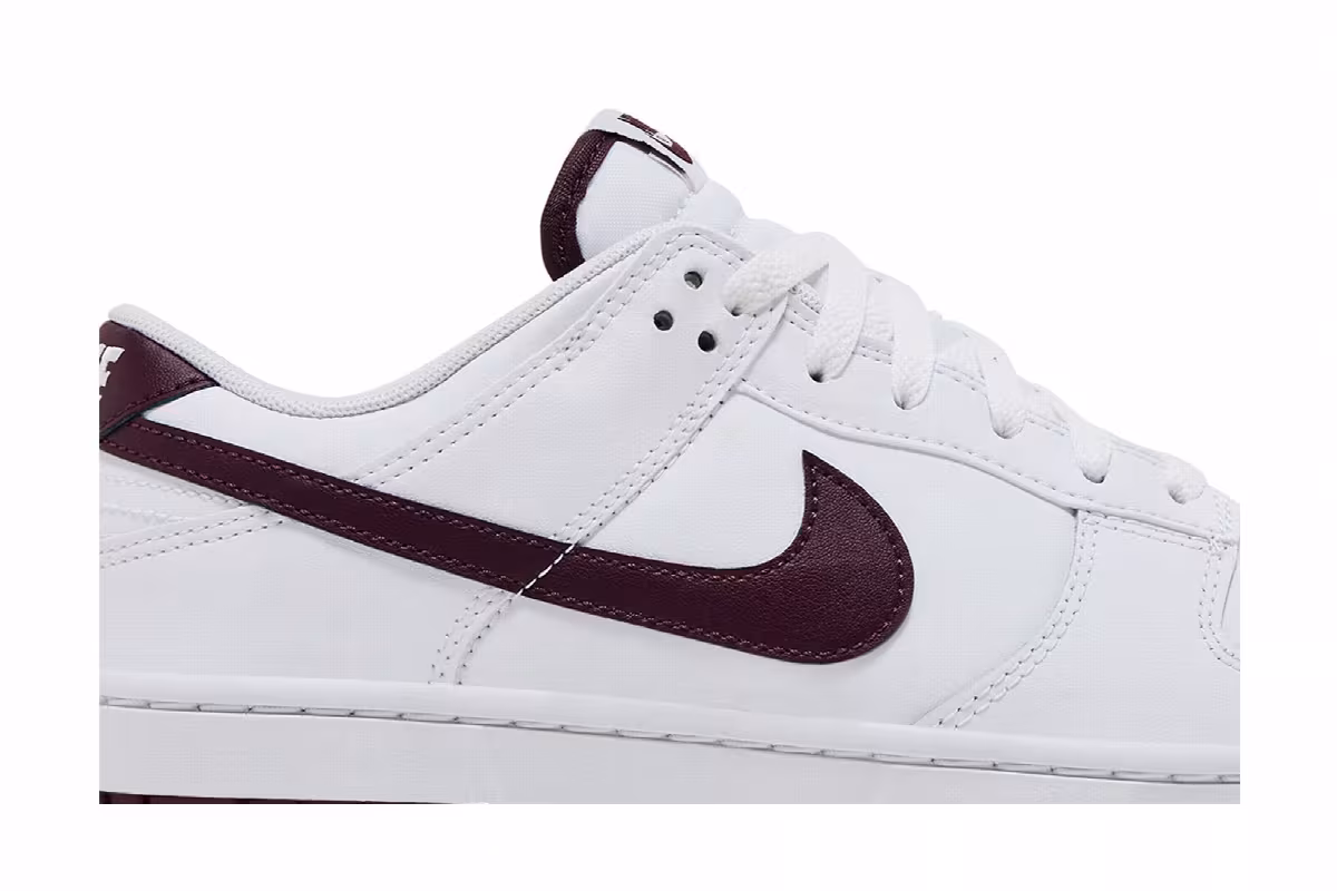 Nike Dunk Low White Night Maroon, view 3