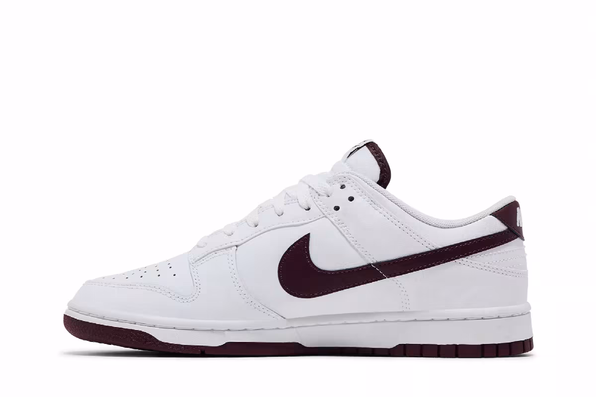 Nike Dunk Low White Night Maroon, view 4
