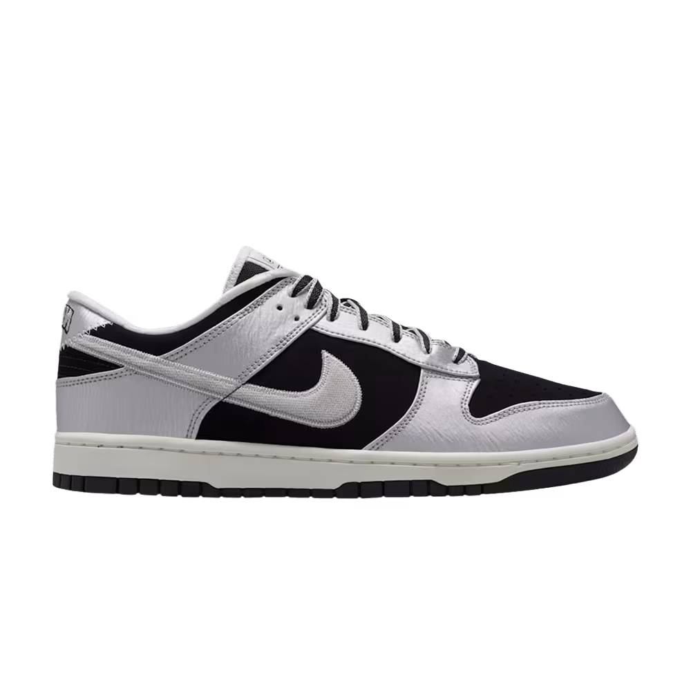 Nike Dunk Low Metallic Silver Black Sail