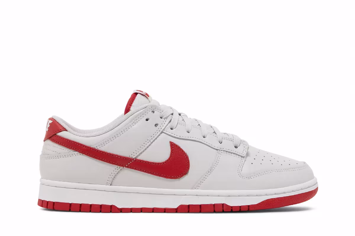 Nike Dunk Low Vast Grey Varsity Red, view 2