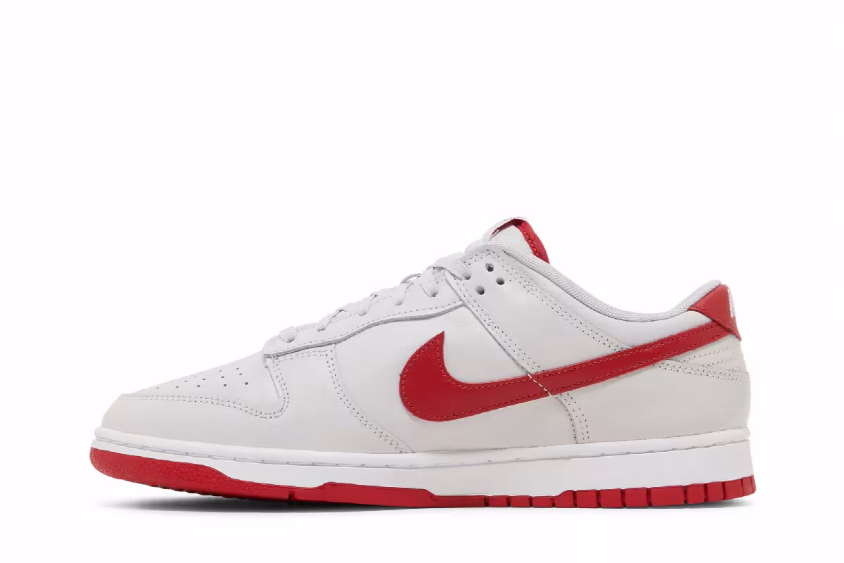 Nike Dunk Low Vast Grey Varsity Red, view 4