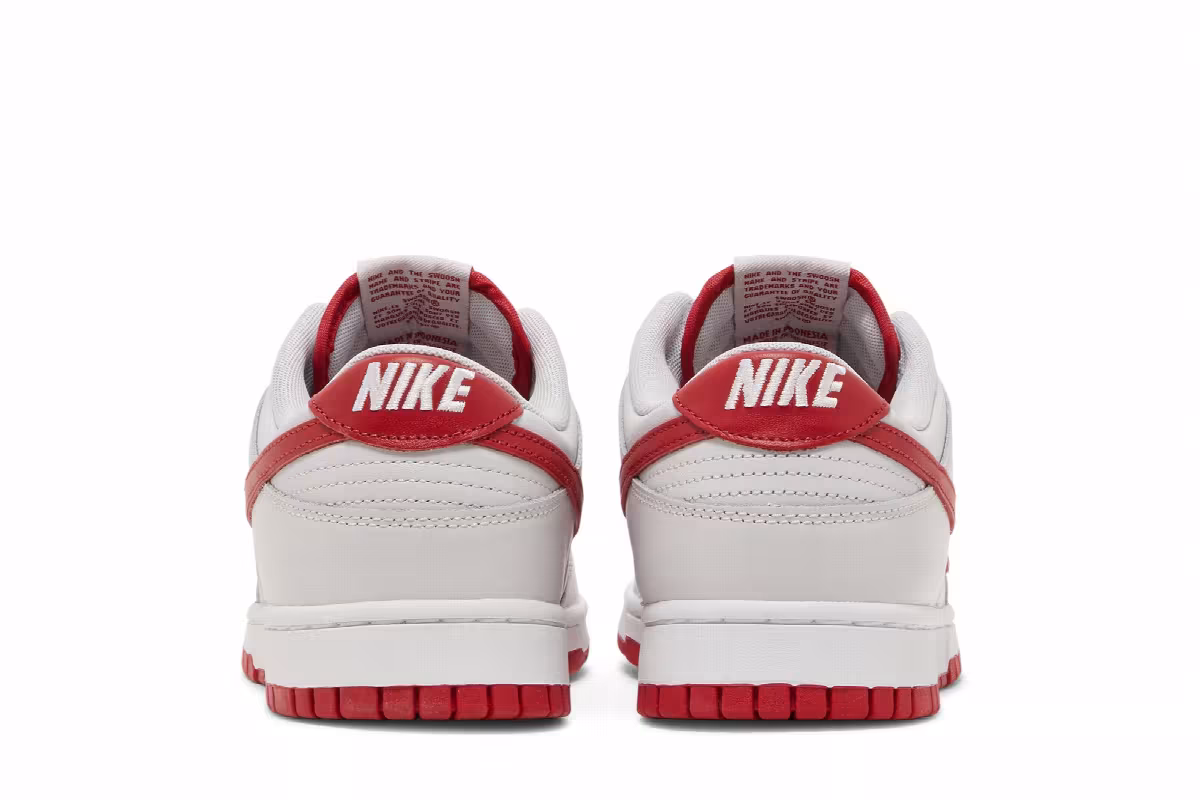 Nike Dunk Low Vast Grey Varsity Red, view 7