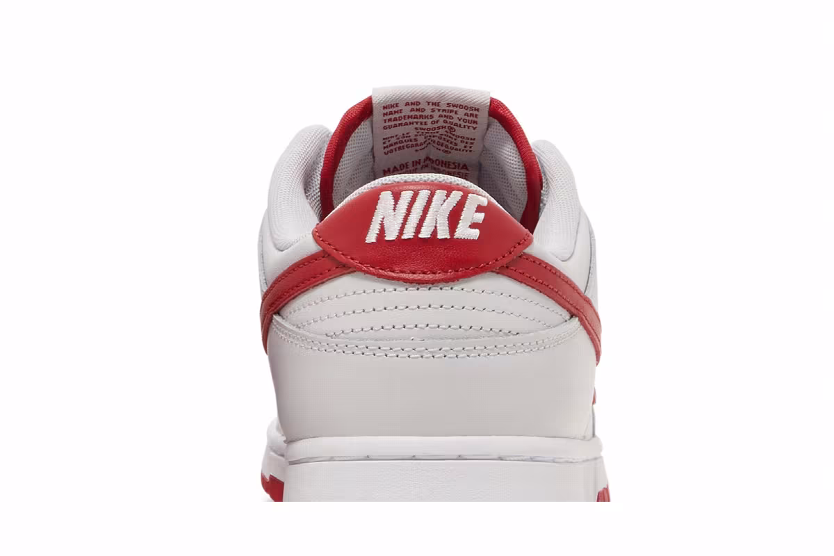Nike Dunk Low Vast Grey Varsity Red, view 8