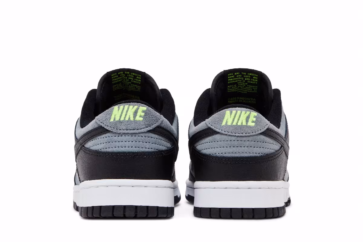 Nike Dunk Low Black Grey Green Strike, view 7