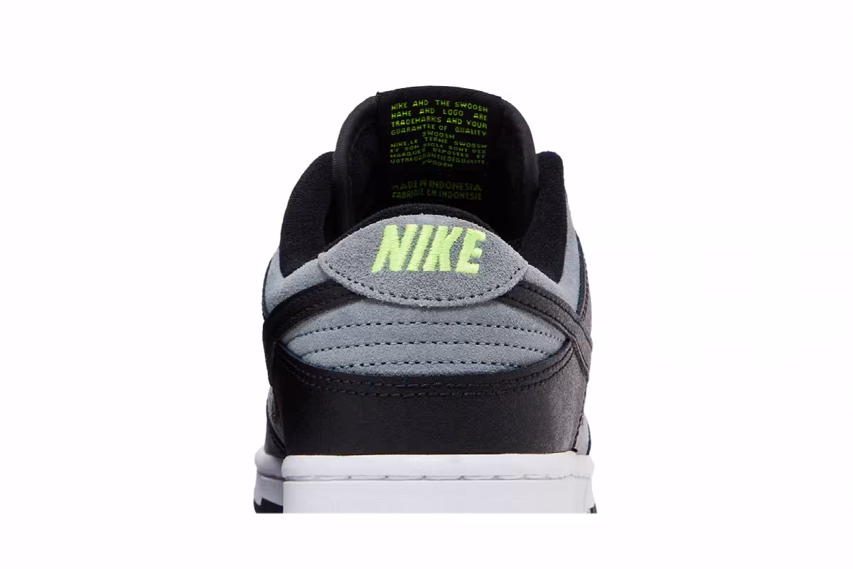 Nike Dunk Low Black Grey Green Strike, view 8