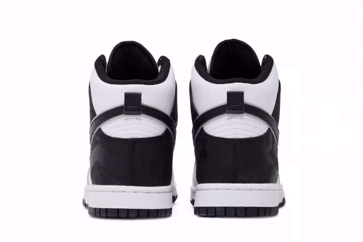 Nike Dunk High SE White Black, view 7