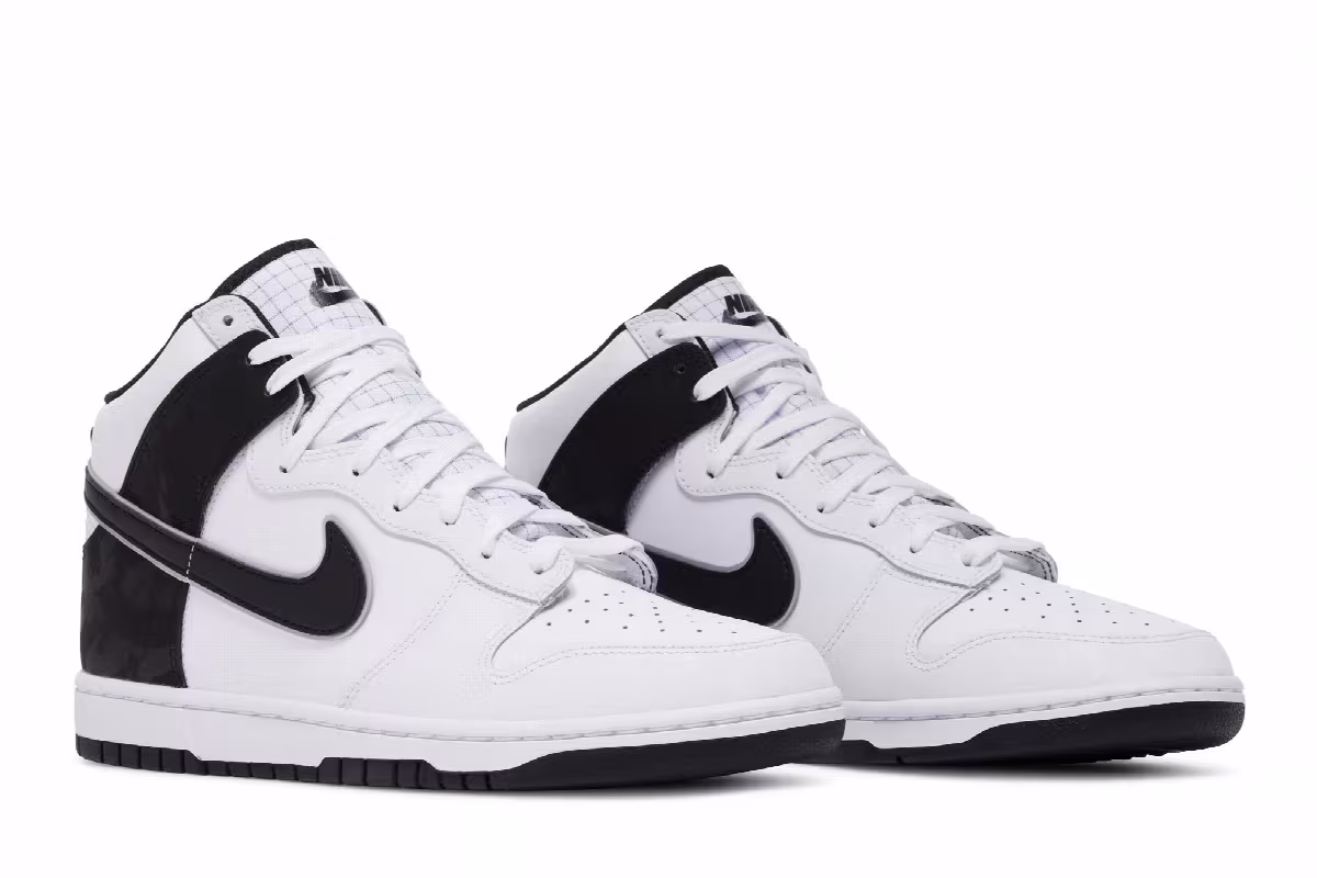 Nike Dunk High SE White Black, view 9