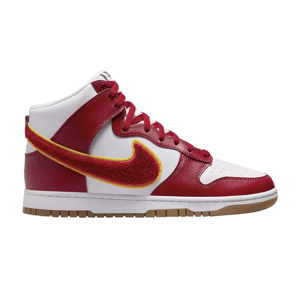 Nike Dunk High Chenille Swoosh - Gym Red