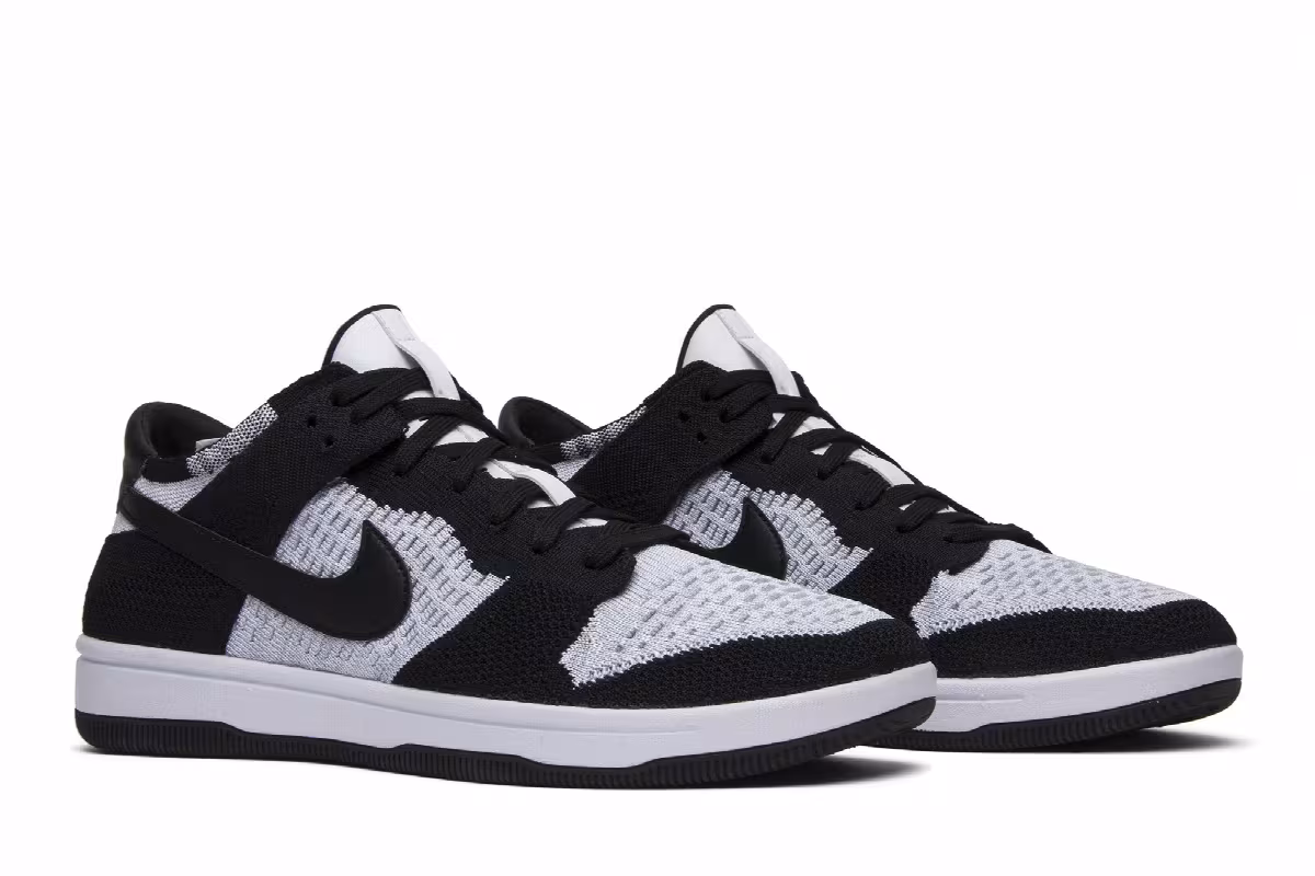 Nike Dunk Low Flyknit White Wolf Grey, view 9