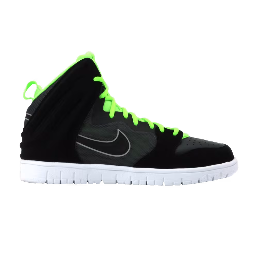 Nike Dunk High Free Black Lime