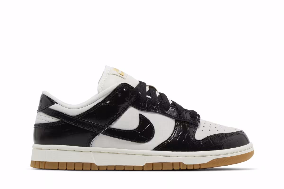 Nike Women's Dunk Low LX Black Croc, view 2