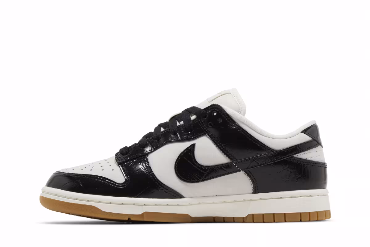 Nike Women's Dunk Low LX Black Croc, view 4