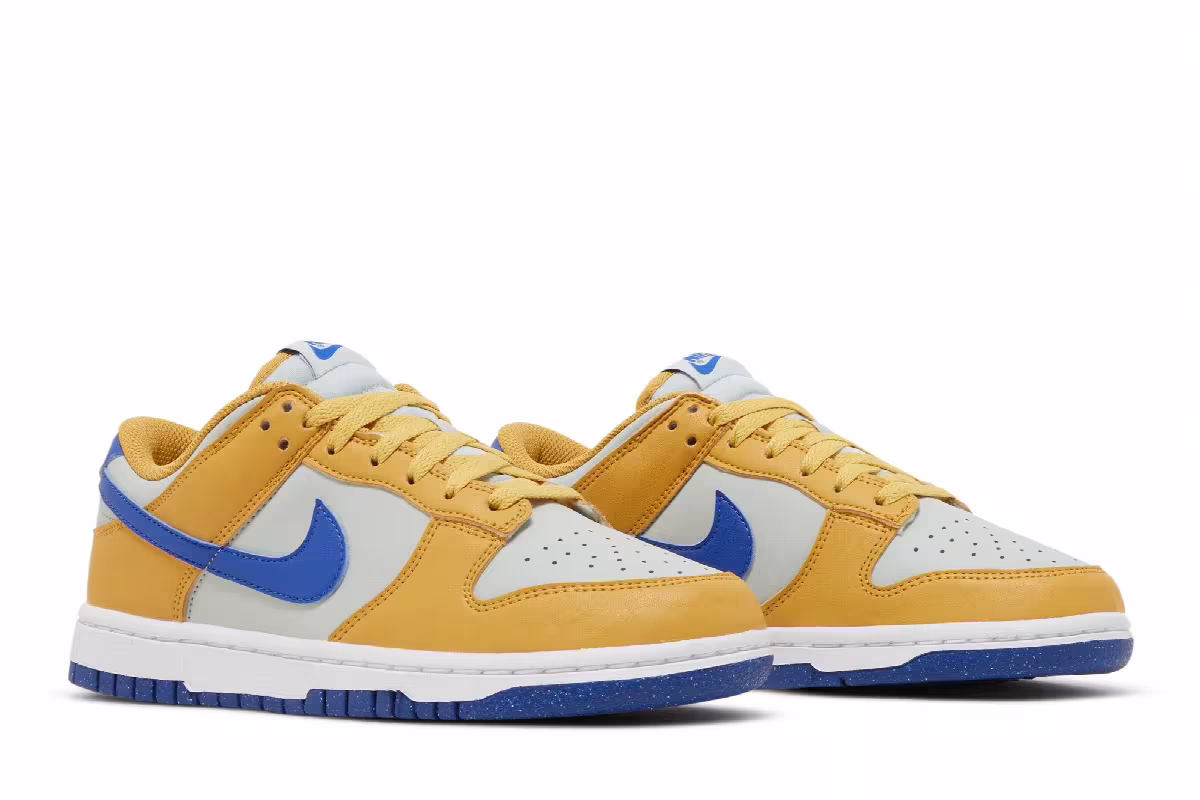 Nike Women's Dunk Low Next Nature Wheat Gold Royal, view 9
