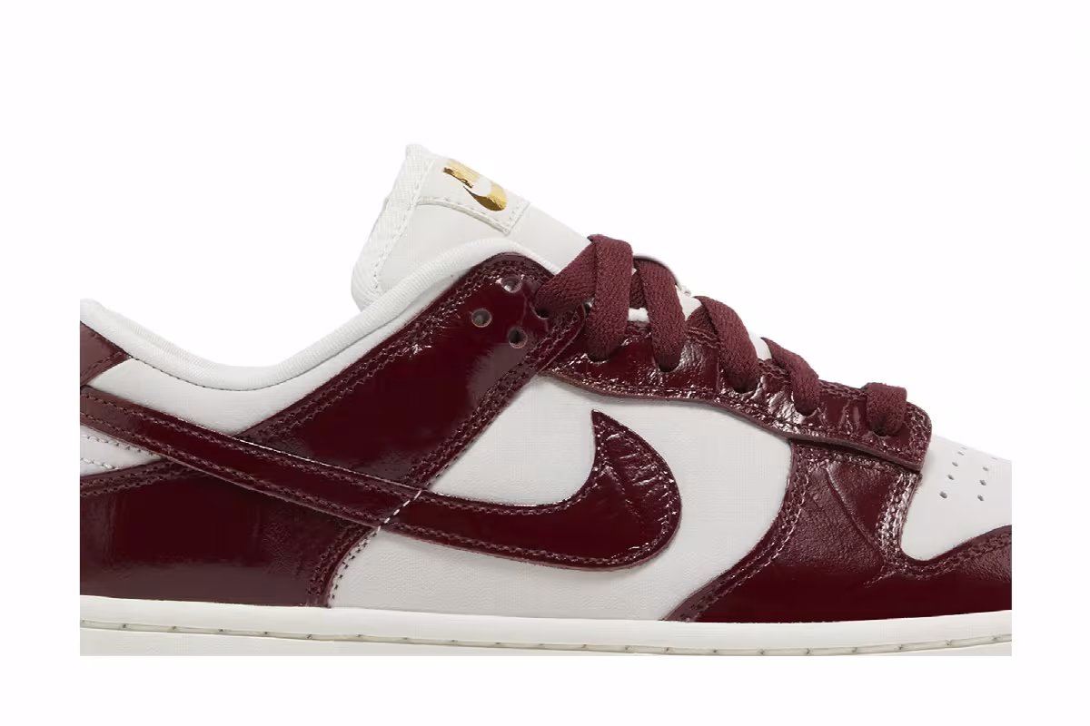 Nike Women's Dunk Low LX Team Red Croc, view 3