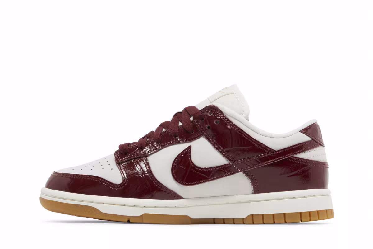 Nike Women's Dunk Low LX Team Red Croc, view 4