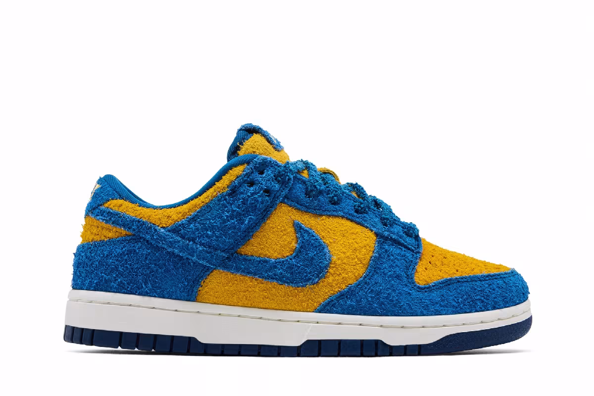 Nike Women's Dunk Low SE Panda-Monium Pack - Court Blue Yellow Ochre, view 2