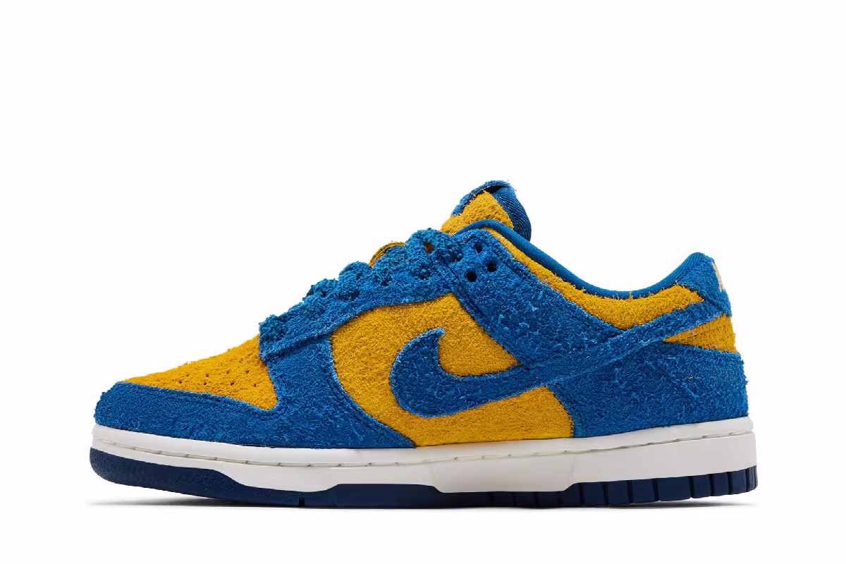 Nike Women's Dunk Low SE Panda-Monium Pack - Court Blue Yellow Ochre, view 4