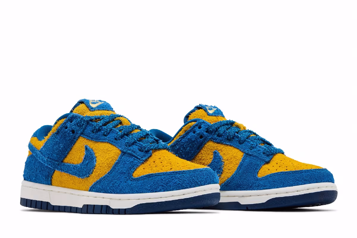 Nike Women's Dunk Low SE Panda-Monium Pack - Court Blue Yellow Ochre, view 9