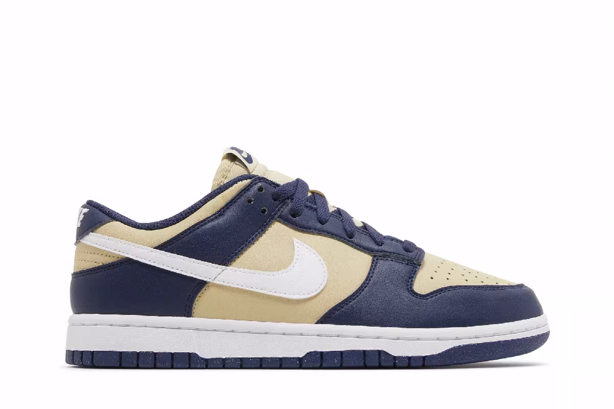 Nike Women's Dunk Low Next Nature Navy Gold, view 2