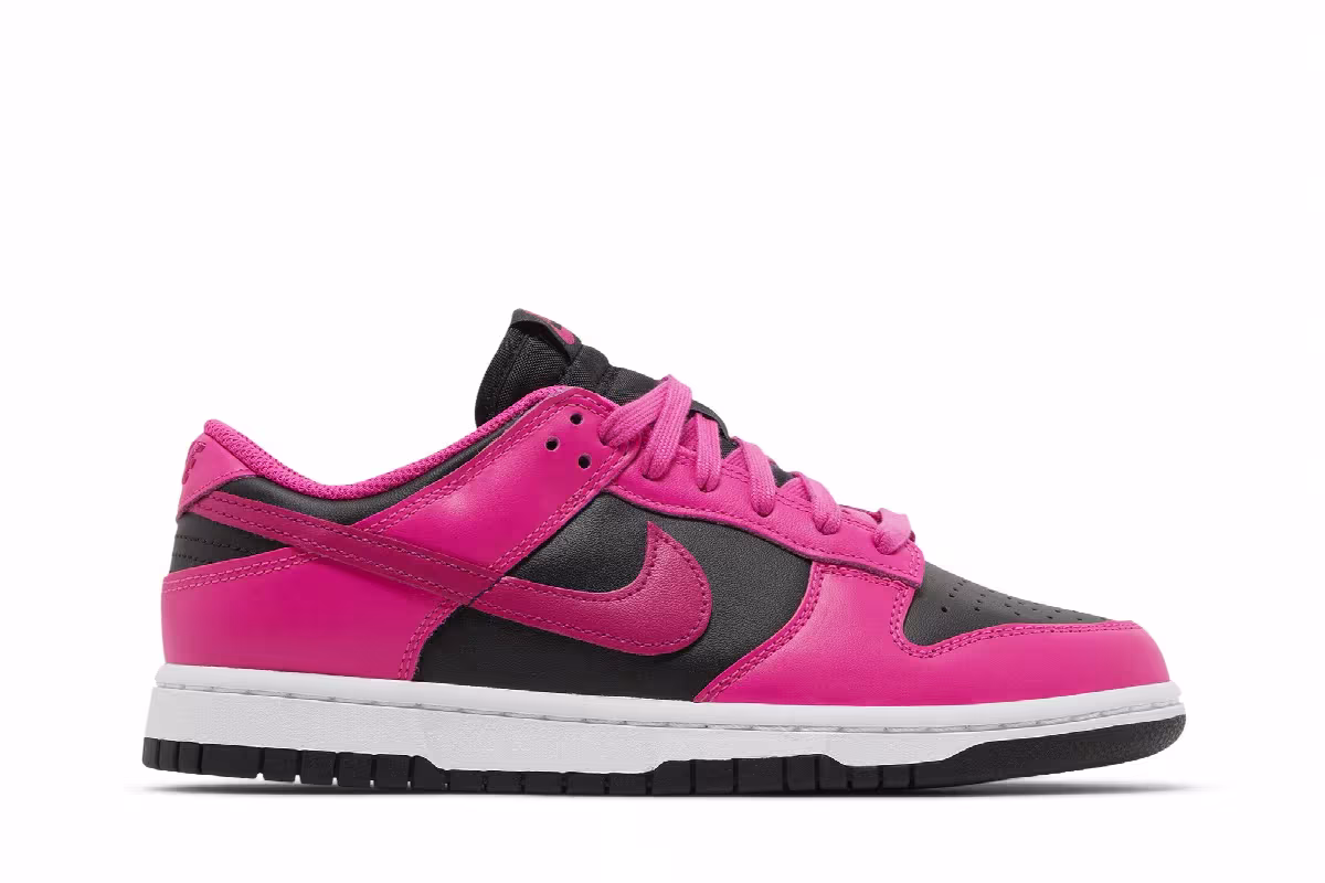 Nike Women's Dunk Low Fierce Pink Black, view 2