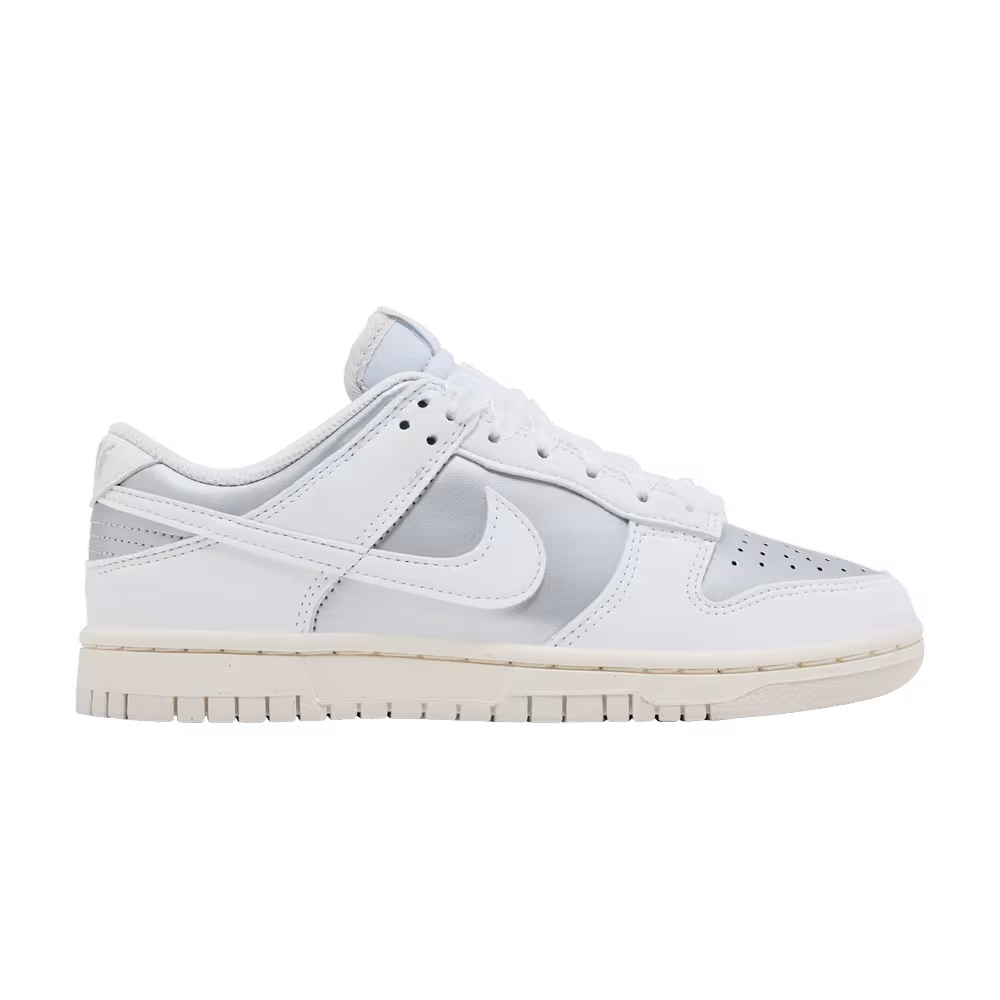 Nike Women's Dunk Low Next Nature Sheer Lace Pack - Metallic Platinum