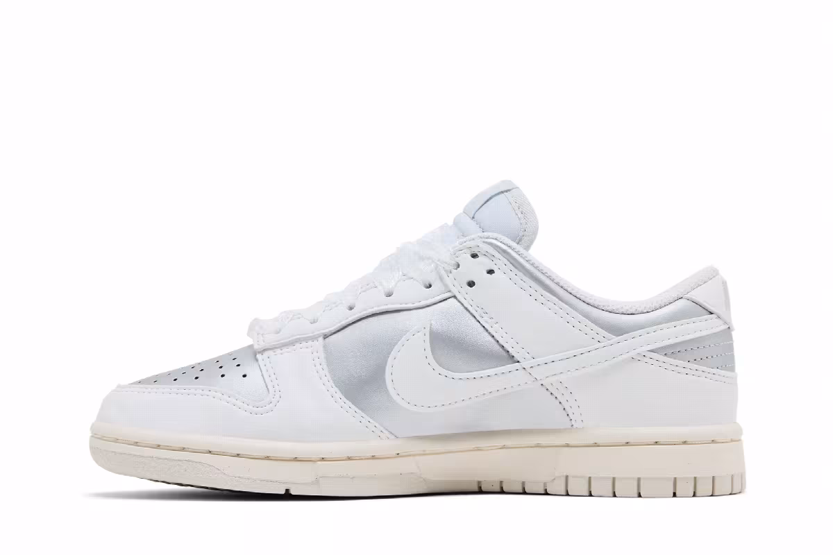Nike Women's Dunk Low Next Nature Sheer Lace Pack - Metallic Platinum, view 4