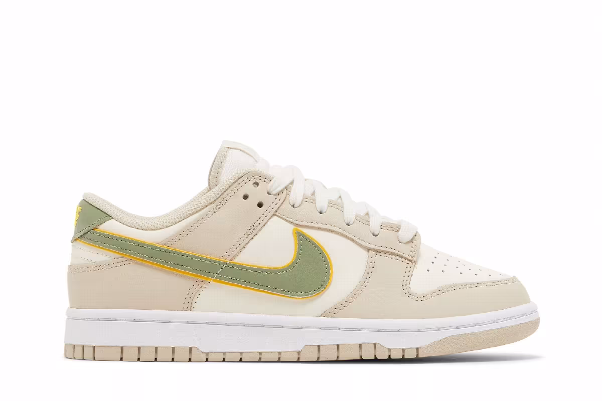 Nike Women's Dunk Low Pale Ivory Oil Green, view 2