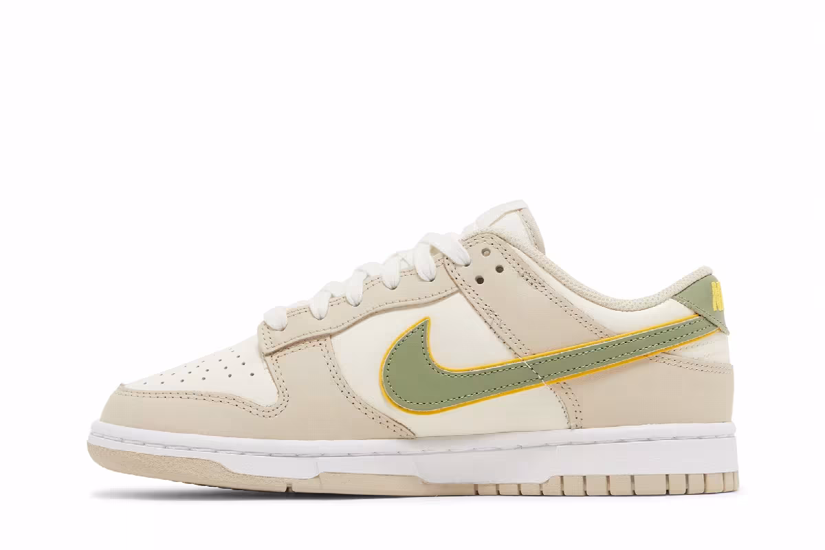 Nike Women's Dunk Low Pale Ivory Oil Green, view 4
