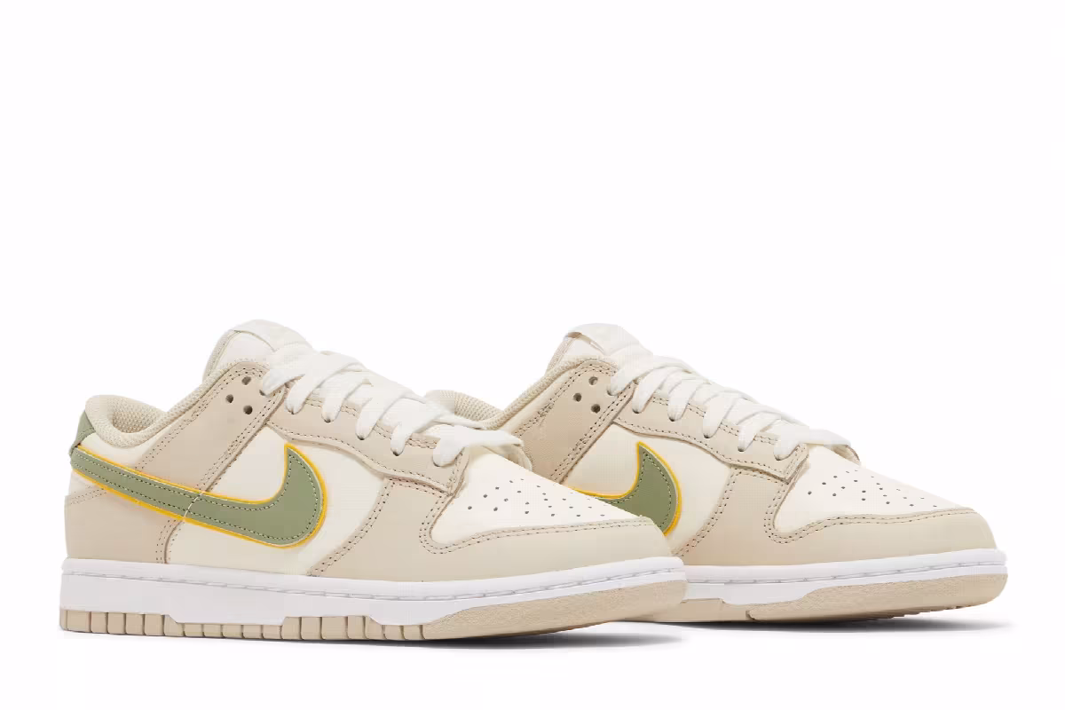 Nike Women's Dunk Low Pale Ivory Oil Green, view 9