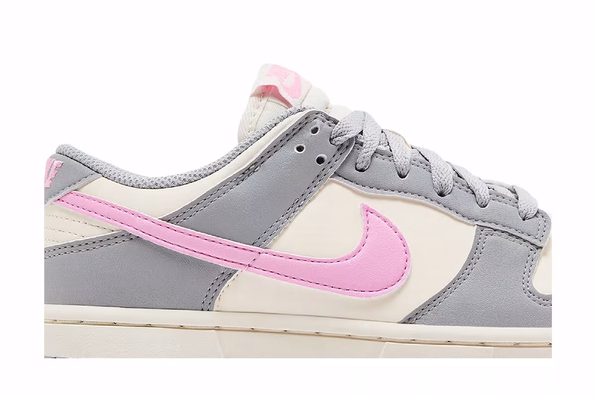 Nike Women's Dunk Low Next Nature Smoke Grey Pink Rise, view 3