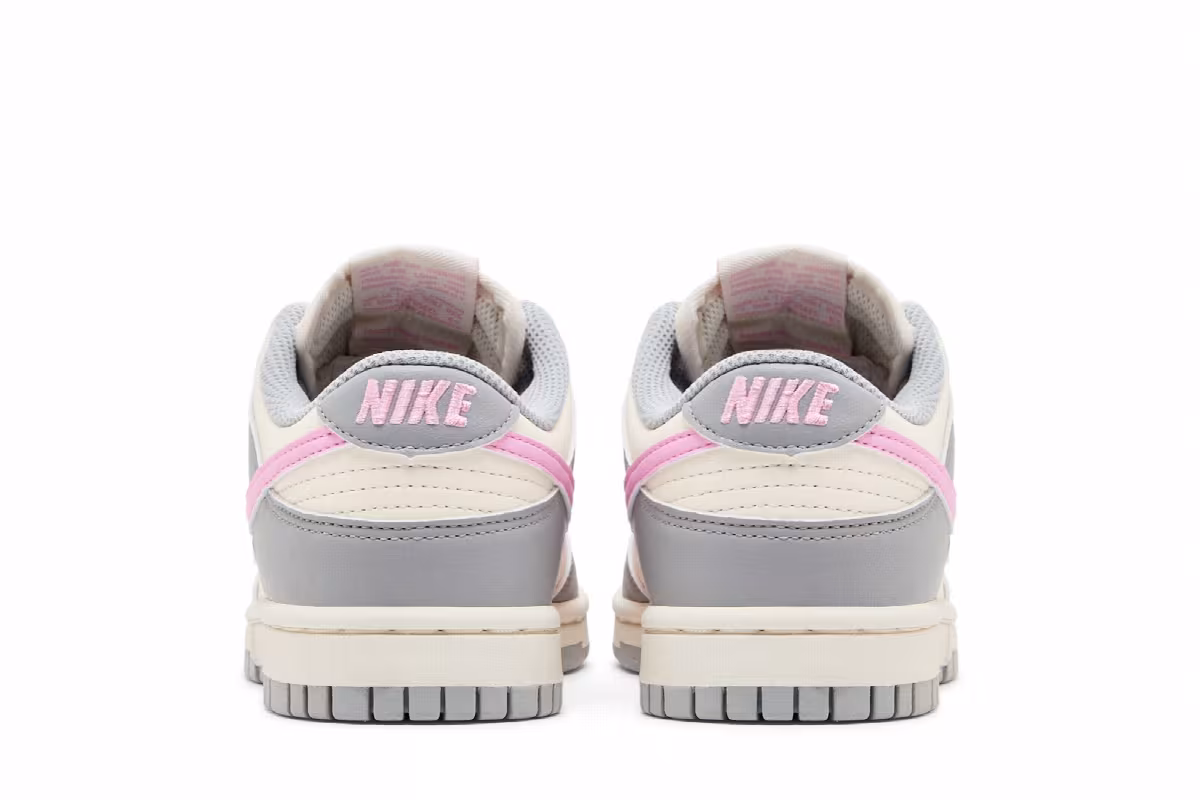 Nike Women's Dunk Low Next Nature Smoke Grey Pink Rise, view 7