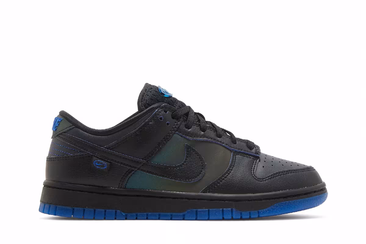 Nike Women's Dunk Low Black Royal Iridescent, view 2