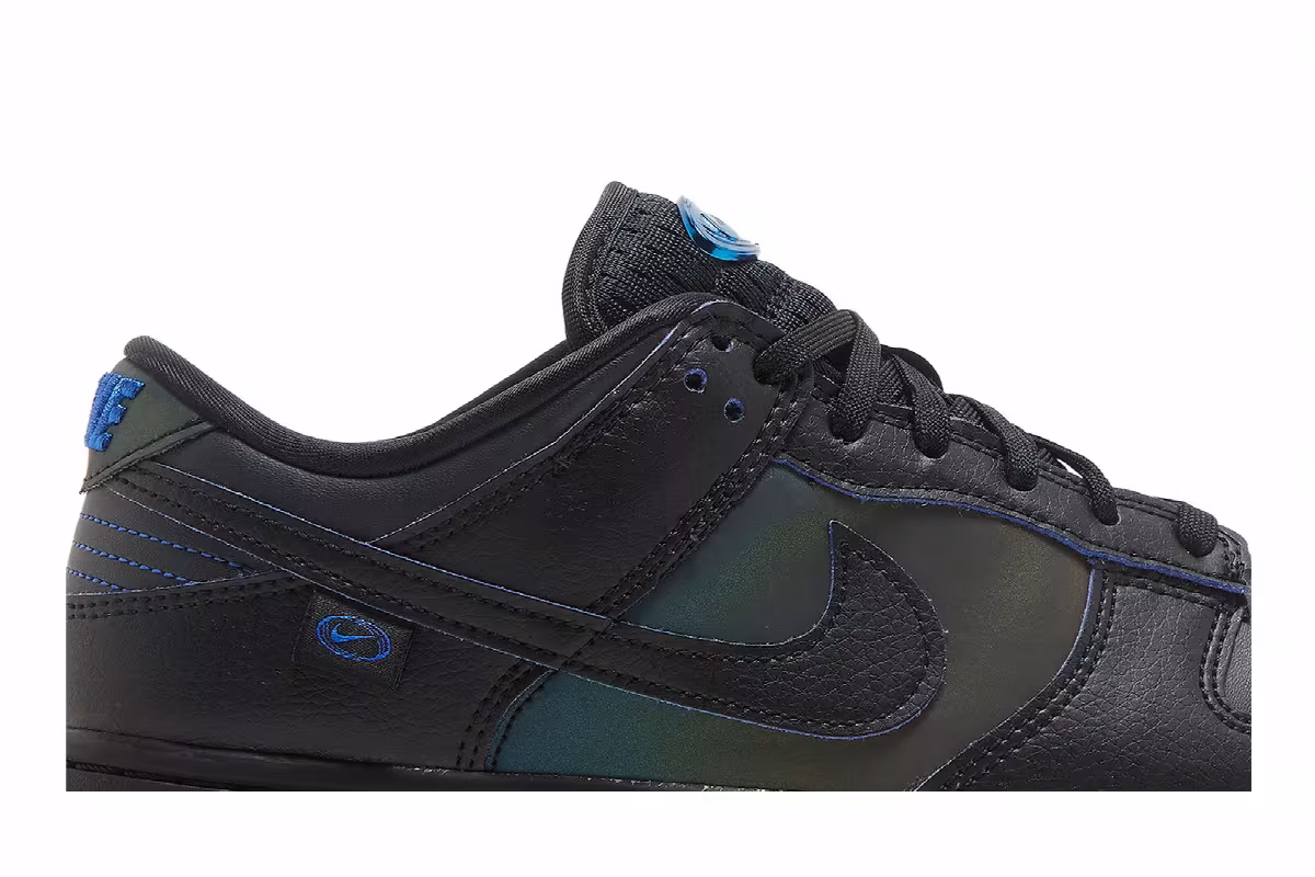 Nike Women's Dunk Low Black Royal Iridescent, view 3