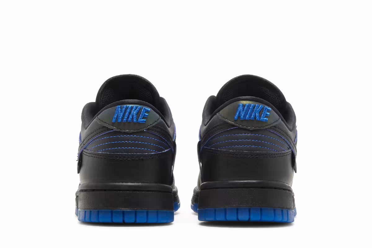 Nike Women's Dunk Low Black Royal Iridescent, view 7