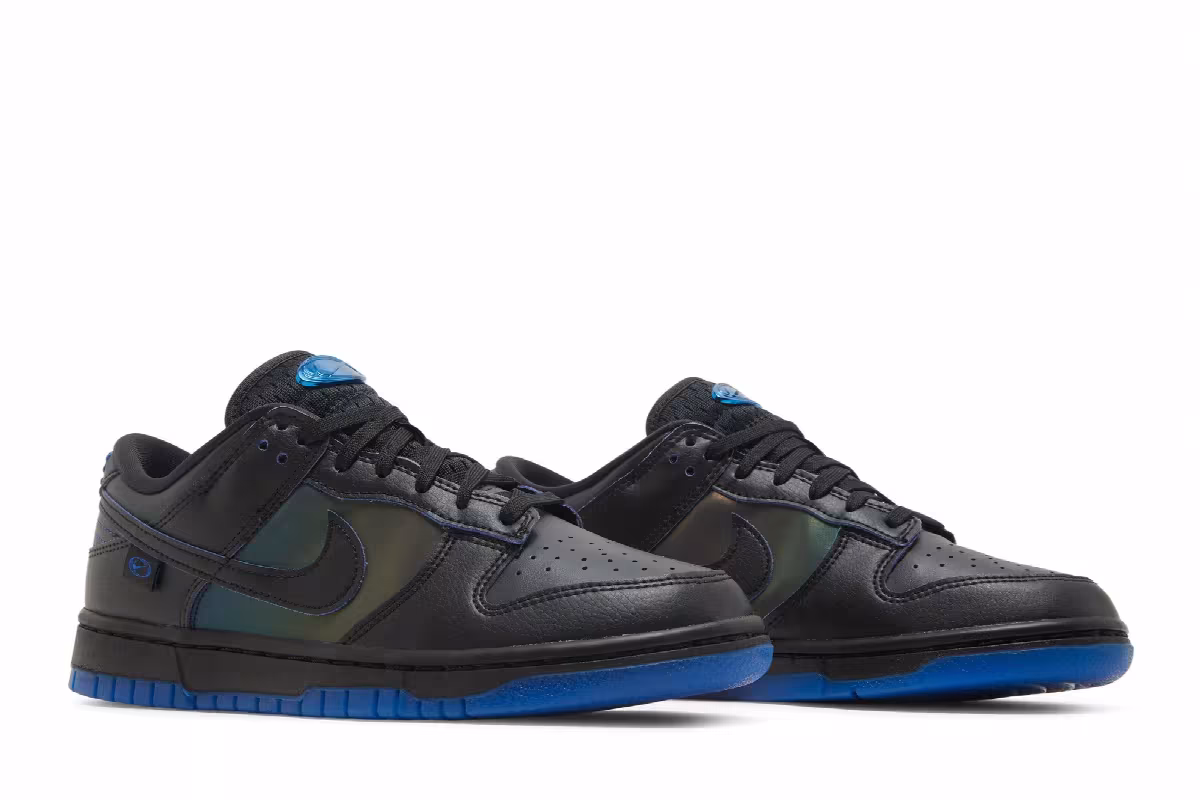 Nike Women's Dunk Low Black Royal Iridescent, view 9