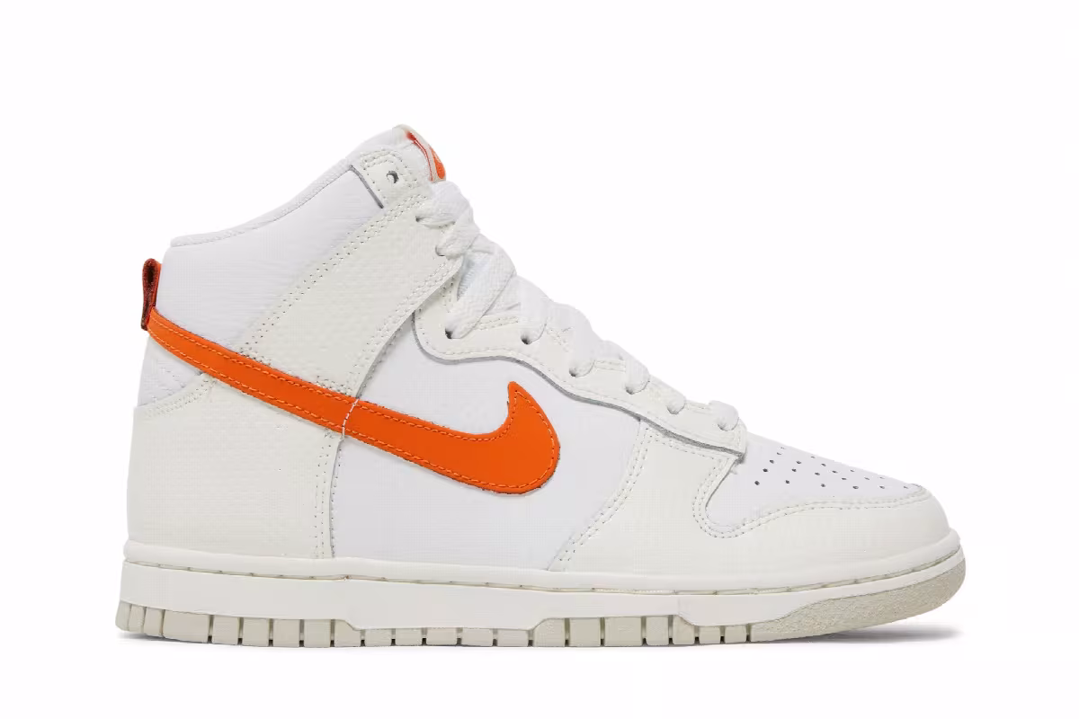 Nike Women's Dunk High White Magma Orange, view 2