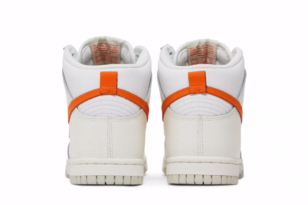 Nike Women's Dunk High White Magma Orange, view 7