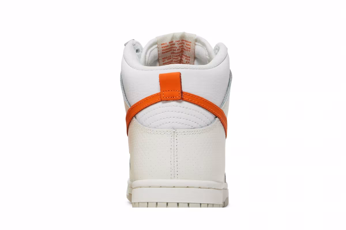 Nike Women's Dunk High White Magma Orange, view 8