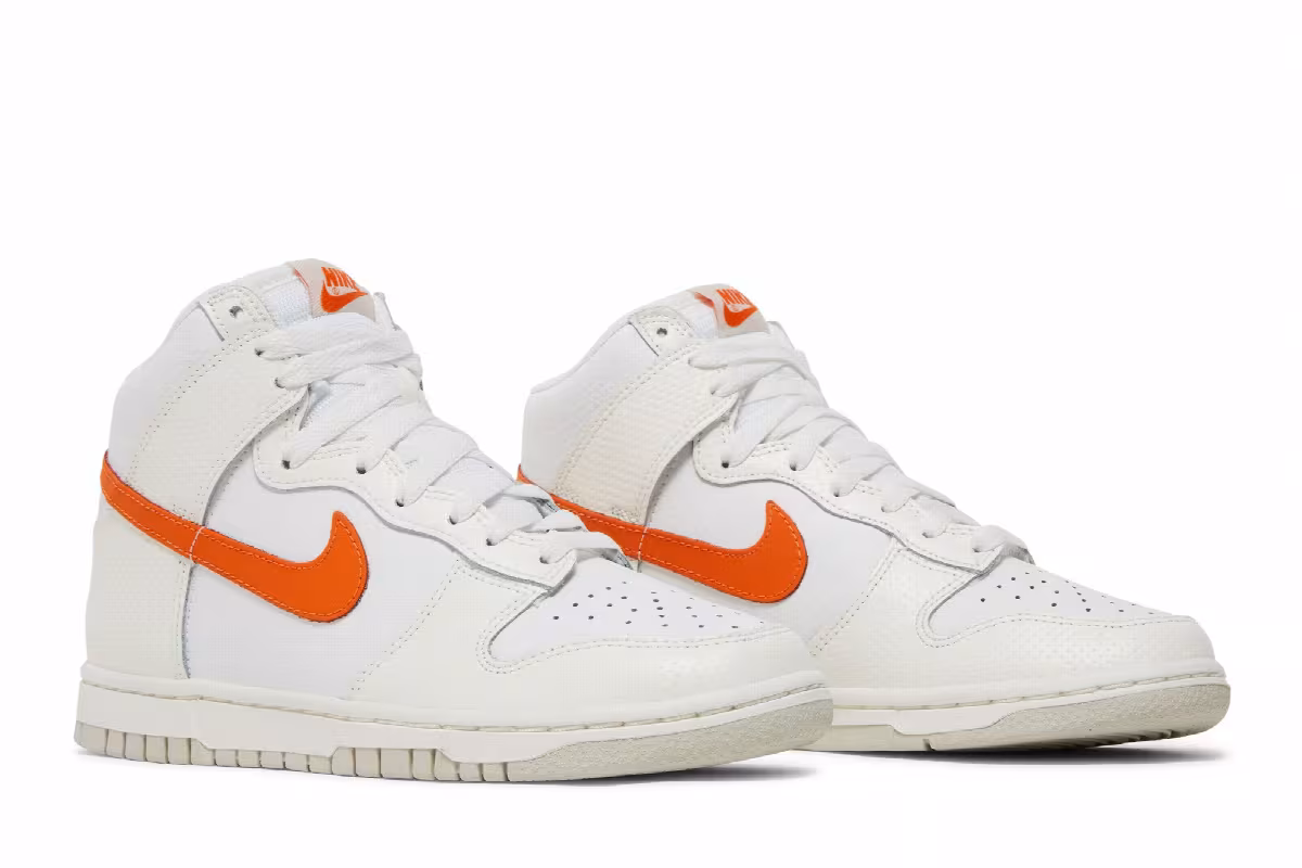 Nike Women's Dunk High White Magma Orange, view 9