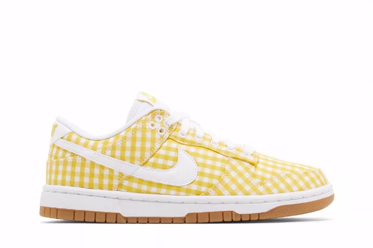 Nike Women's Dunk Low Yellow Gingham, view 2