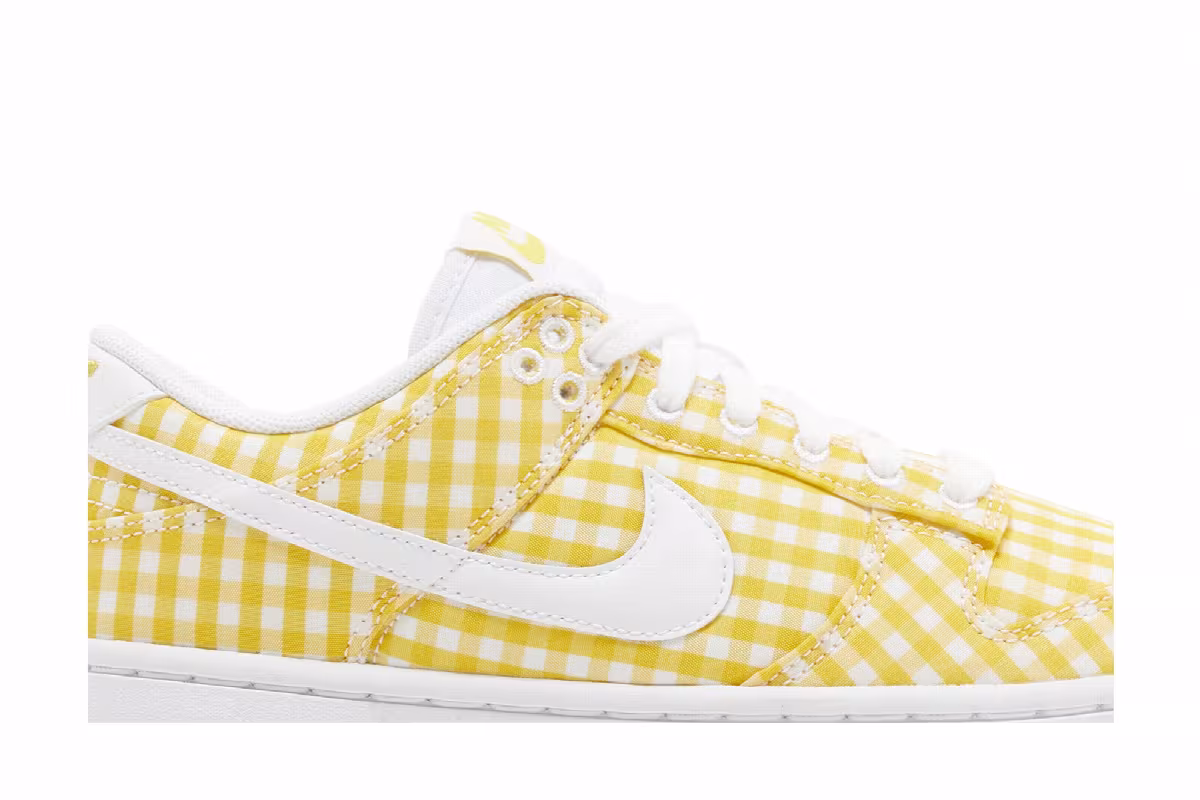 Nike Women's Dunk Low Yellow Gingham, view 3