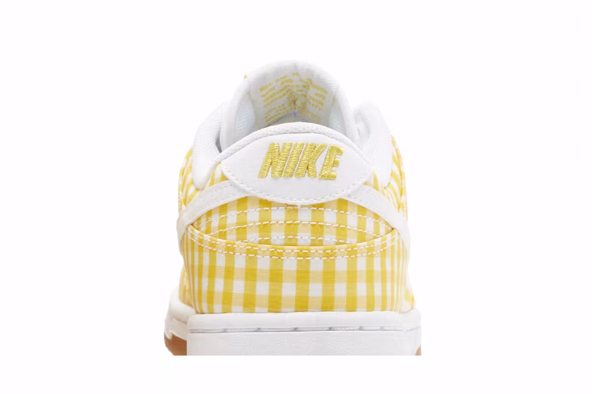Nike Women's Dunk Low Yellow Gingham, view 8
